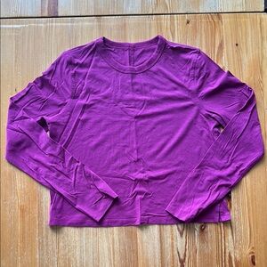 Lululemon Magenta Cotton Long Sleeve